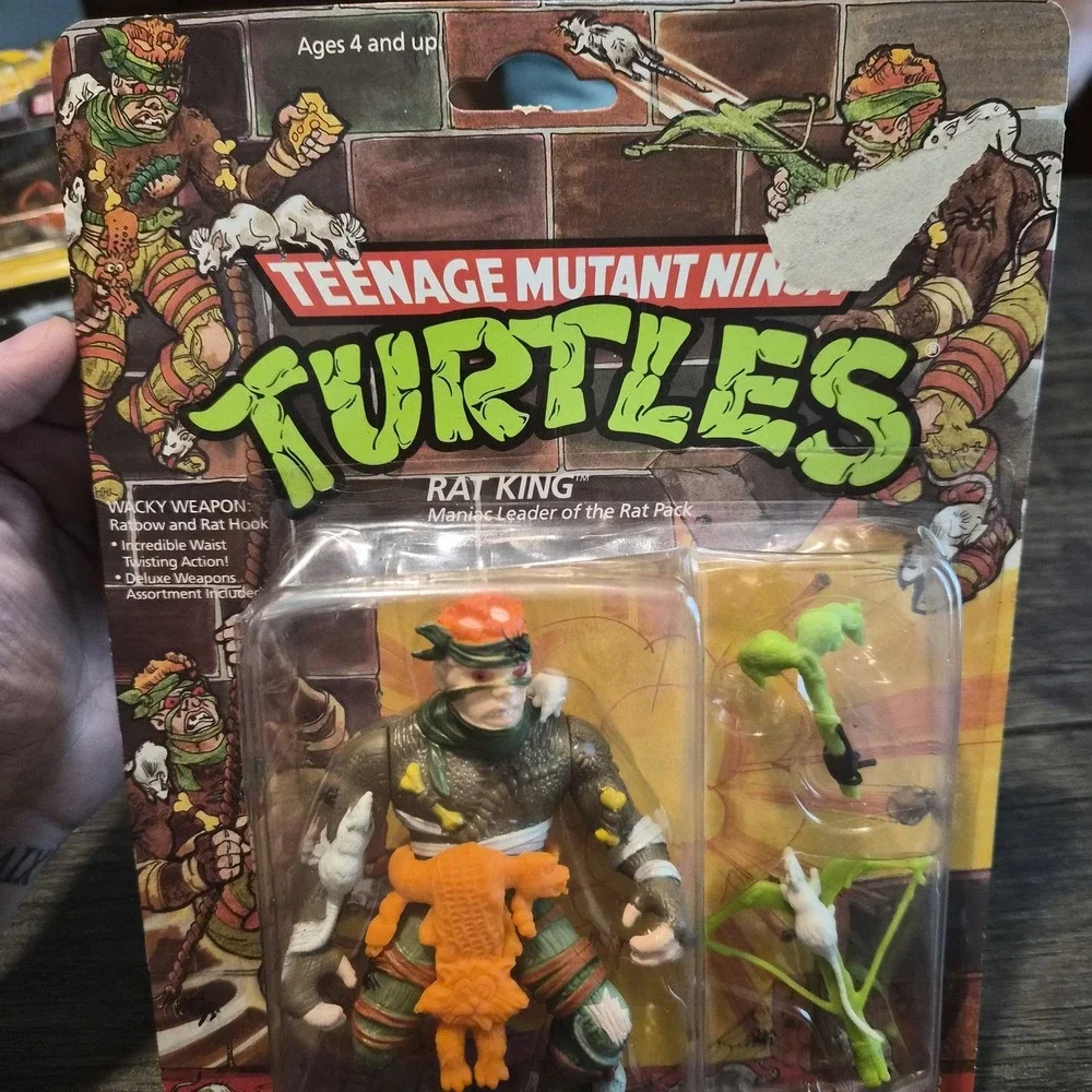 1990 TMNT Rat King MOC Sealed Vintage Playmates Action Figure Complete Card